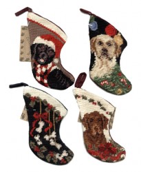 Mini Needlepoint Christmas Stockings