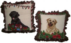 Needlepoint Christmas Pillows